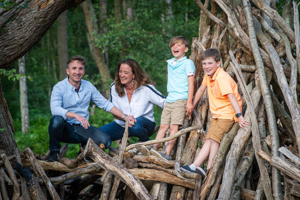 Natural fun family outdoor photography in Esher